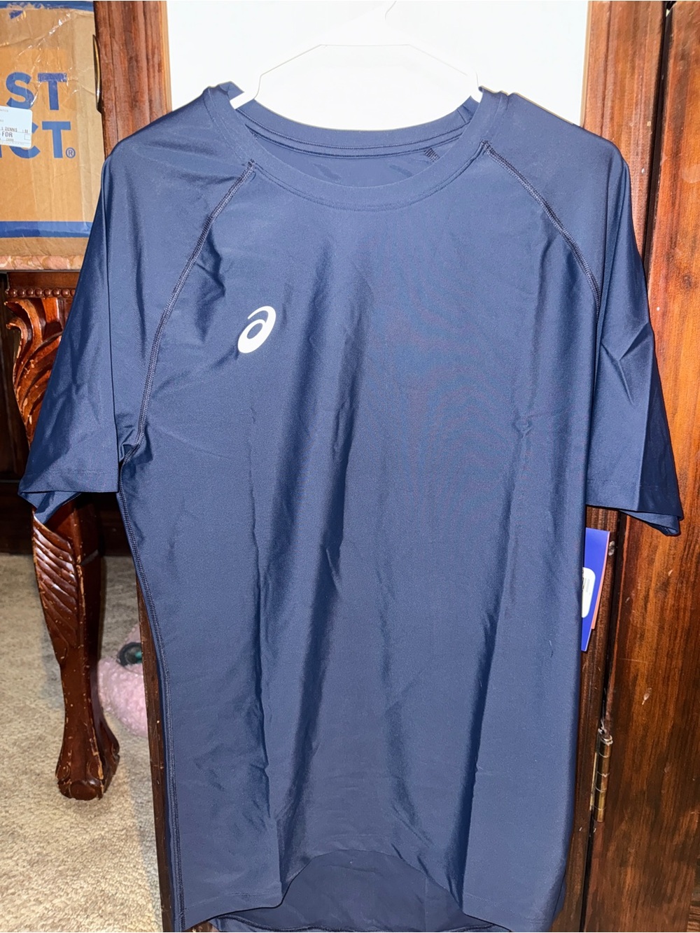 ASICS Navy Blue Short Sleeve Athletic
